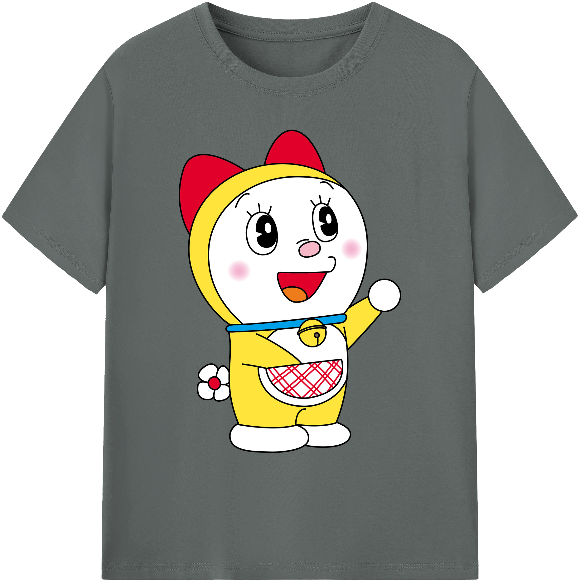 （画像用） ドラえもん ドラミ Doraemon Dorami 綿100％ メンズ半袖Tシャツ｜肌触りやわらか＆通気性